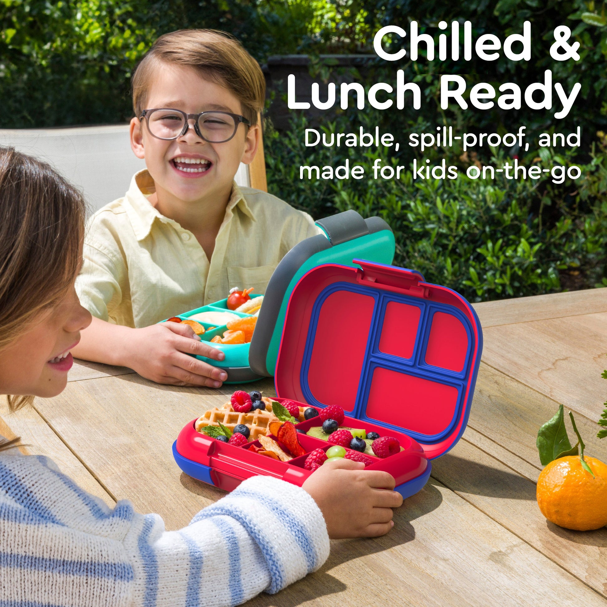 Bentgo® Chill Kids Lunch Box - Red/Royal | Chilled & Lunch Ready - Durable, Spill-Proof, And Made For Kids On-The-Go