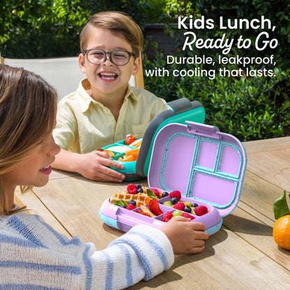 Bentgo® Chill Kids Lunch Box - Vivid Orchid Speckle | Kids Lunch, Ready To Go - Durable, Leakproof, with Cooling That Lasts