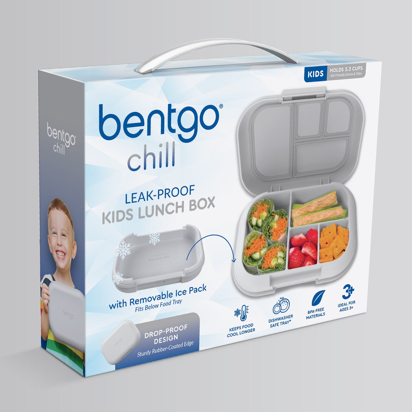 Bentgo® Chill Kids Lunch Box - Gray | Packaging