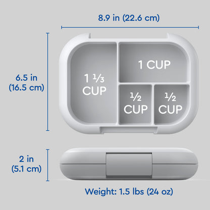 Bentgo® Chill Kids Lunch Box - Gray | Dimensions