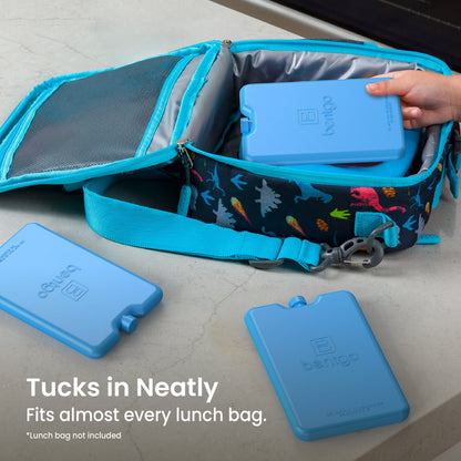 Bentgo Chillers Reusable Ice Packs (4-Pack) - Blue | Tucks in Neatly - Fits Almost Every Lunch Bag
