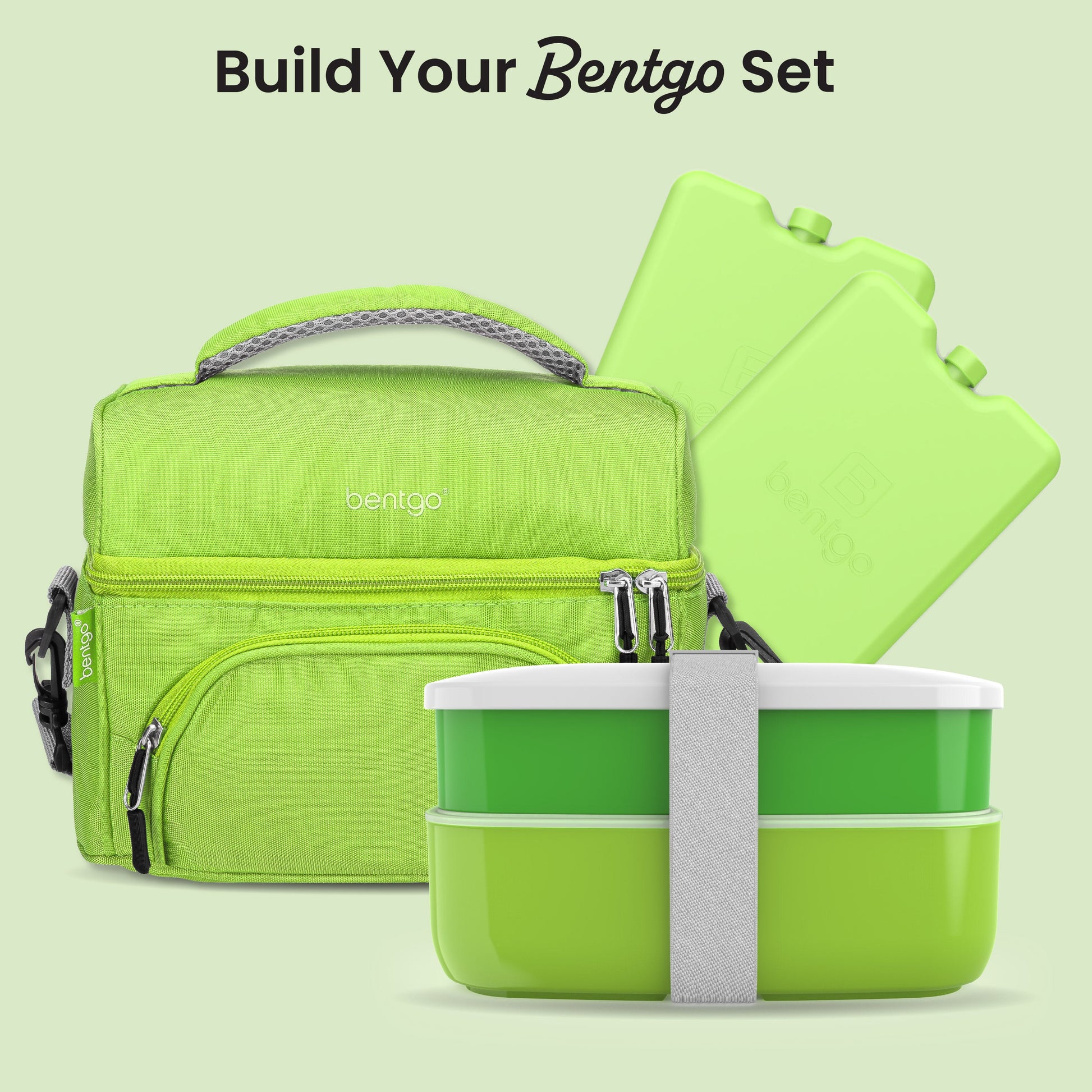 Bentgo Chillers Reusable Ice Packs (4-Pack) - Green | Build Your Bentgo Set