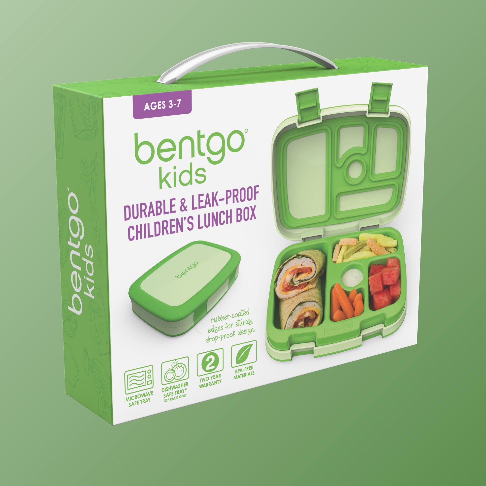 Bentgo® Kids Lunch Box - Green | Packaging