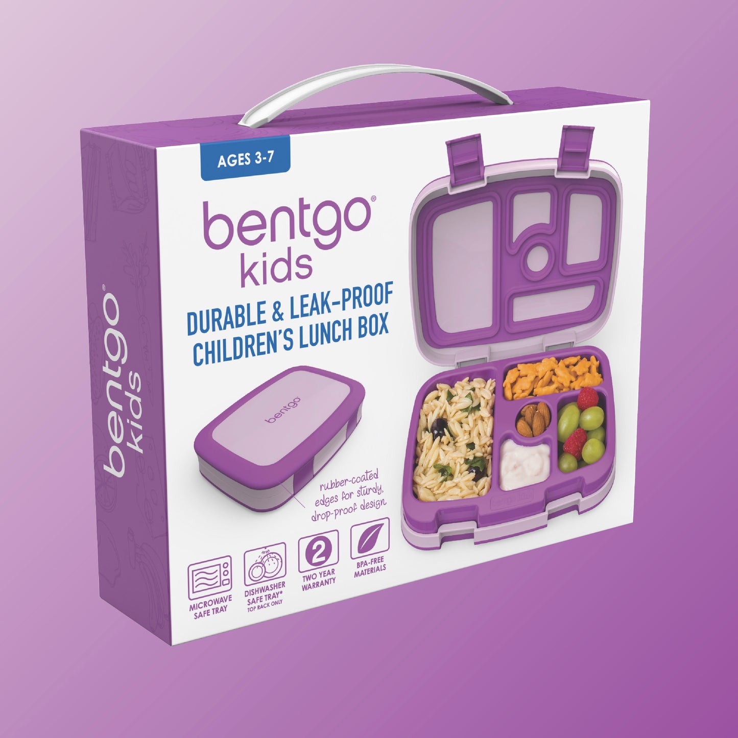 Bentgo® Kids Lunch Box - Purple | Packaging