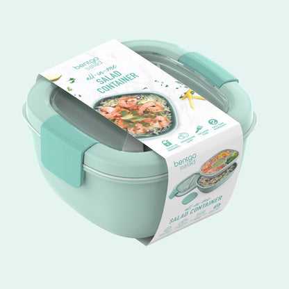 Bentgo® All-in-One Salad Container - Coastal Aqua | Packaging