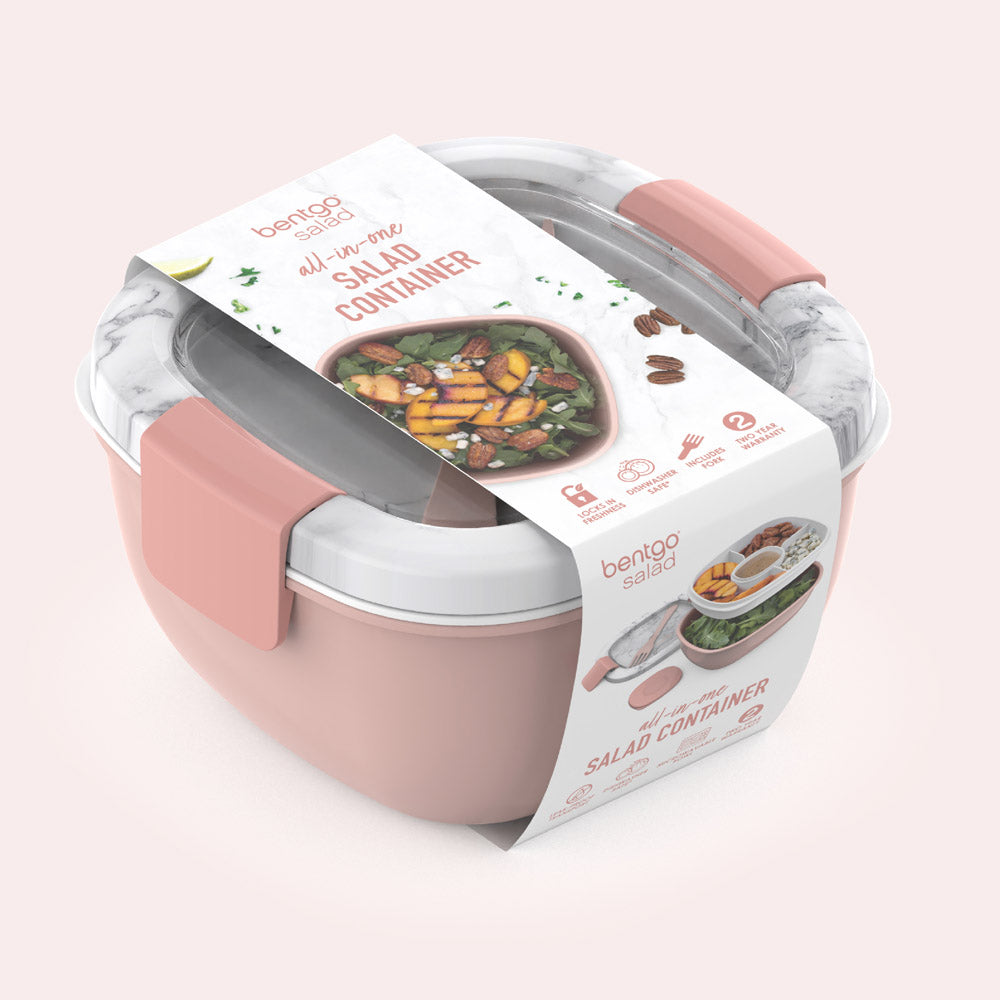 Bentgo® All-in-One Salad Container - Blush Marble | Packaging