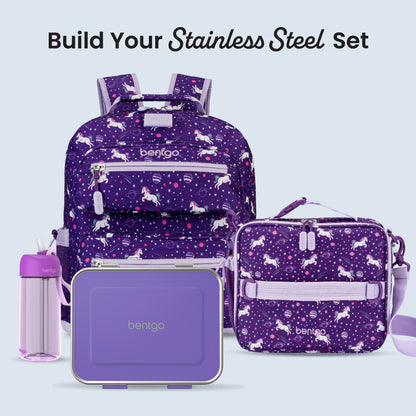 Bentgo Kids Stainless Steel Lunch Box - Purple | Build Your Stainless Steel Set