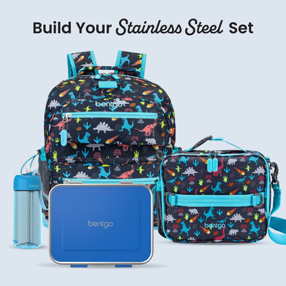 Bentgo Kids Stainless Steel Lunch Box (2-Pack) - Blue | Build Your Stainless Steel Set