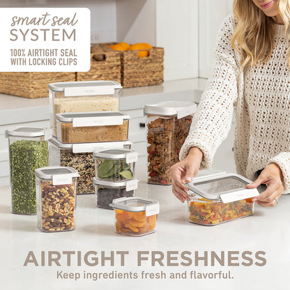 Bentgo® Pantry Airtight Food Storage Containers (22-pcs) - Snow | Airtight Freshness - Keep Ingredients Fresh And Flavorful