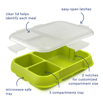 Bentgo® Pop Tray with Transparent Cover - Navy Blue/Chartreuse