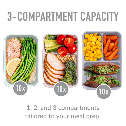 Bentgo Prep Deluxe Bag & 60-Piece Meal Prep Container Set - Blush and Floral Pastel