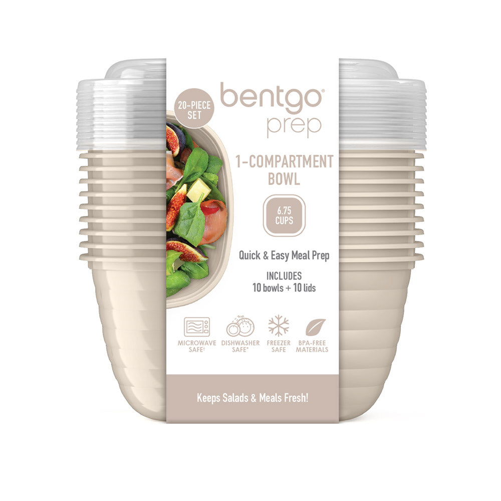 Bentgo® Prep 1-Compartment Bowls - Tan Stone | Product Packaging