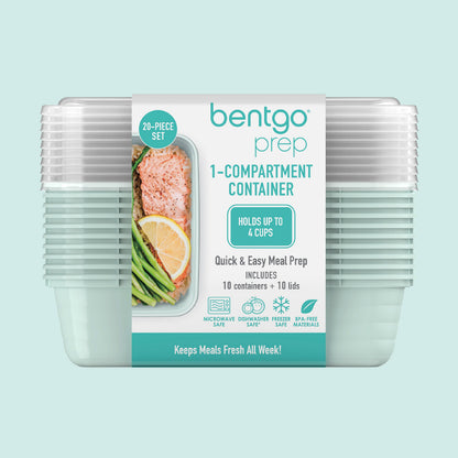 Bentgo® Prep 1-Compartment Meal Prep Containers (20-Piece) - Mint | Packaging