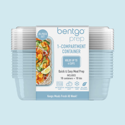 Bentgo® Prep 1-Compartment Meal Prep Containers (20-Piece) - Sky | Packaging