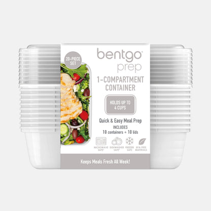 Bentgo® Prep 1-Compartment Meal Prep Containers (20-Piece) - White | Packaging