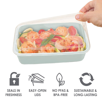 Bentgo® Prep 60-Piece Meal Prep Kit - Floral Pastels | Seals In Freshness, Easy-Open Lids, No PFAs & BPA-Free, Sustainable & Long-Lasting