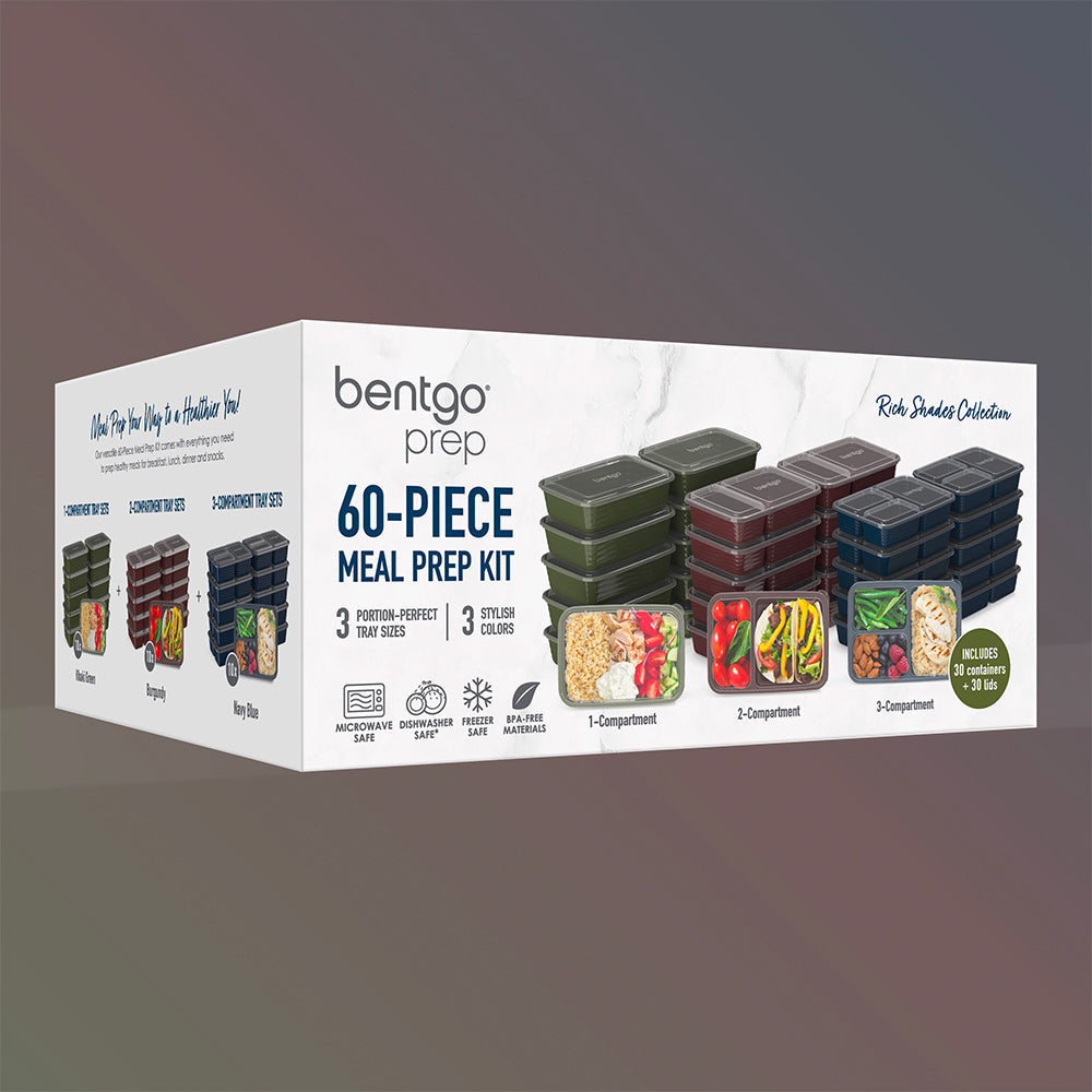 Bentgo® Prep 60-Piece Meal Prep Kit - Rich Shades | Packaging