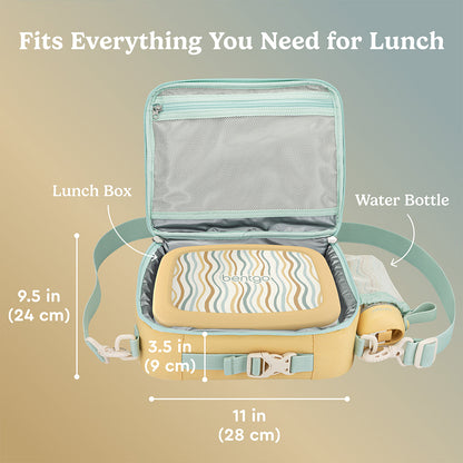 Bentgo® Kids Whimsy & Wonder Prints Lunch Bag - Wavy | Lunch Bag That Fits Everything You Need For Lunch