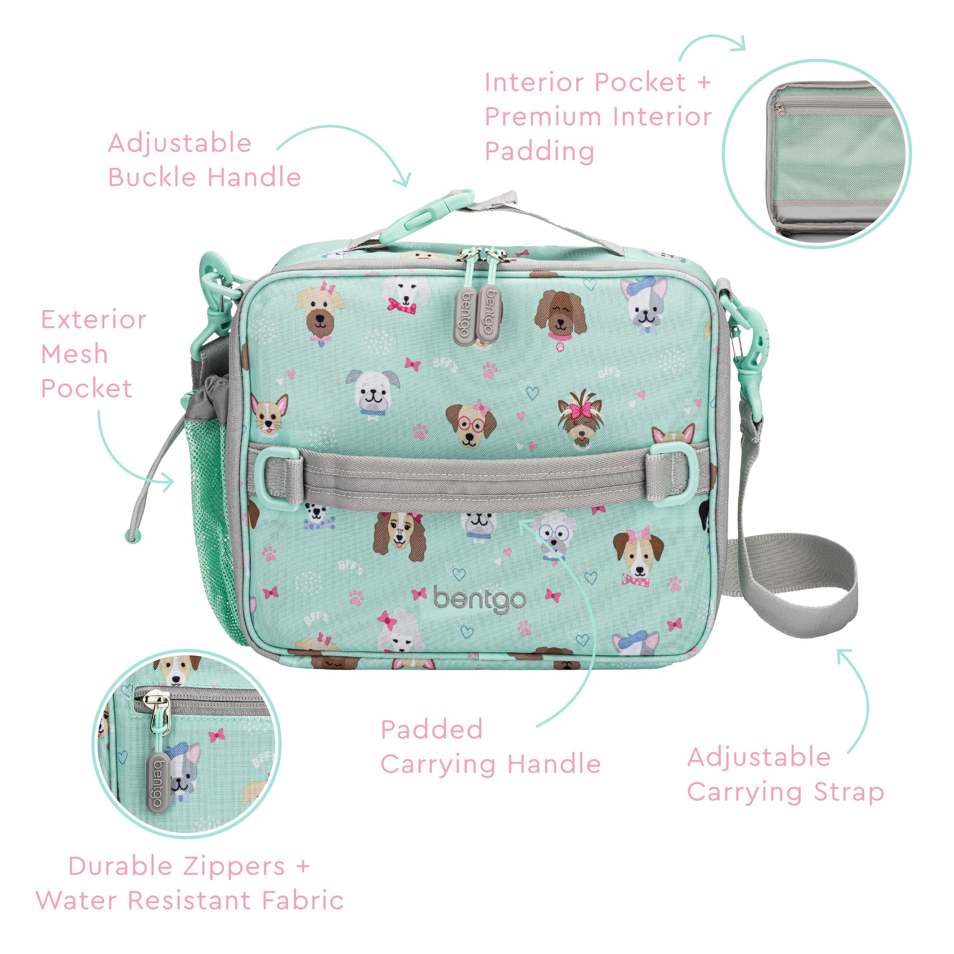 Bentgo Kids Prints Lunch Box & Bag - Puppy Love