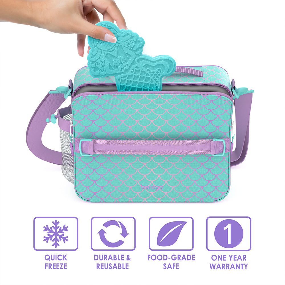 Bentgo® Kids Lunch Box, Bag, & Ice Packs | Mermaid Scales
