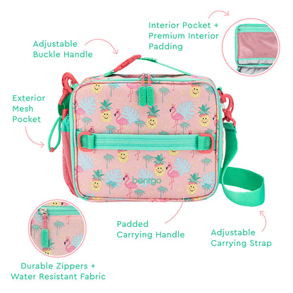 Bentgo Kids Prints Lunch Box, Lunch Bag, & Ice Packs - Tropical