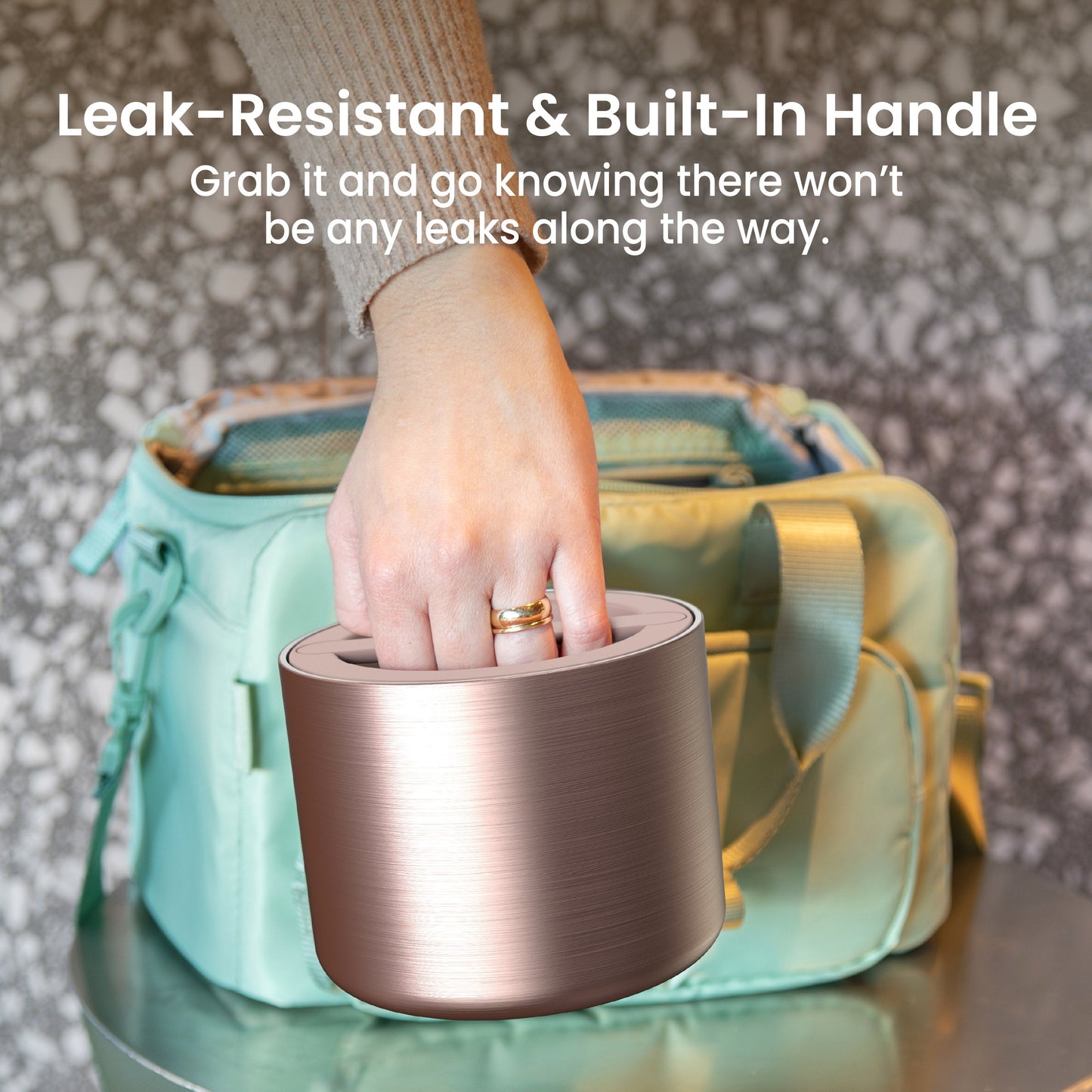 Bentgo® Stainless Steel Insulated Food Container - Rose Gold | Leak-Resistant & Built-In Handle - Grab It And Go Knowing There Won’t Be Any Leaks Along The Way
