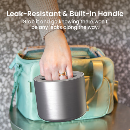 Bentgo® Stainless Steel Insulated Food Container - Stainless Steel | Leak-Resistant & Built-In Handle - Grab It And Go Knowing There Won’t Be Any Leaks Along The Way