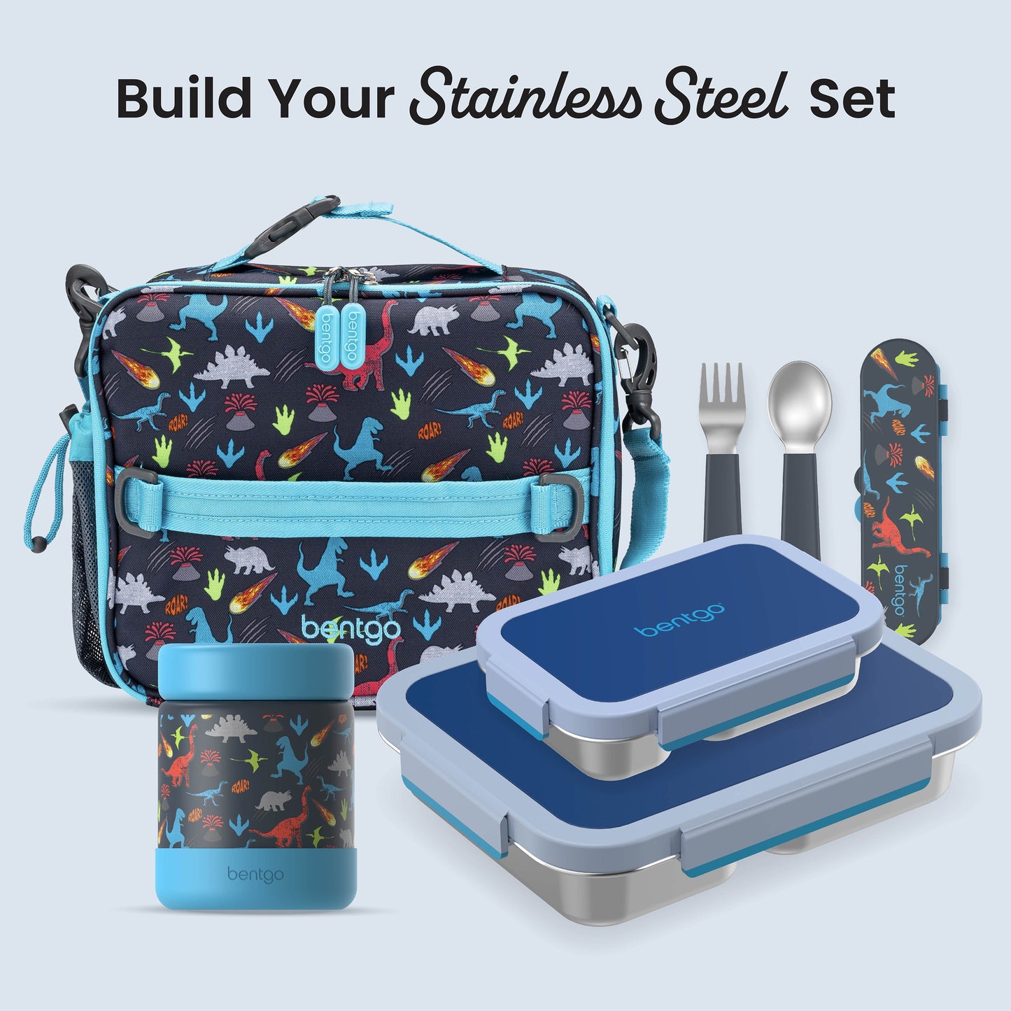Bentgo Stainless Steel Snack Box - Navy Sky | Build Your Stainless Steel Set