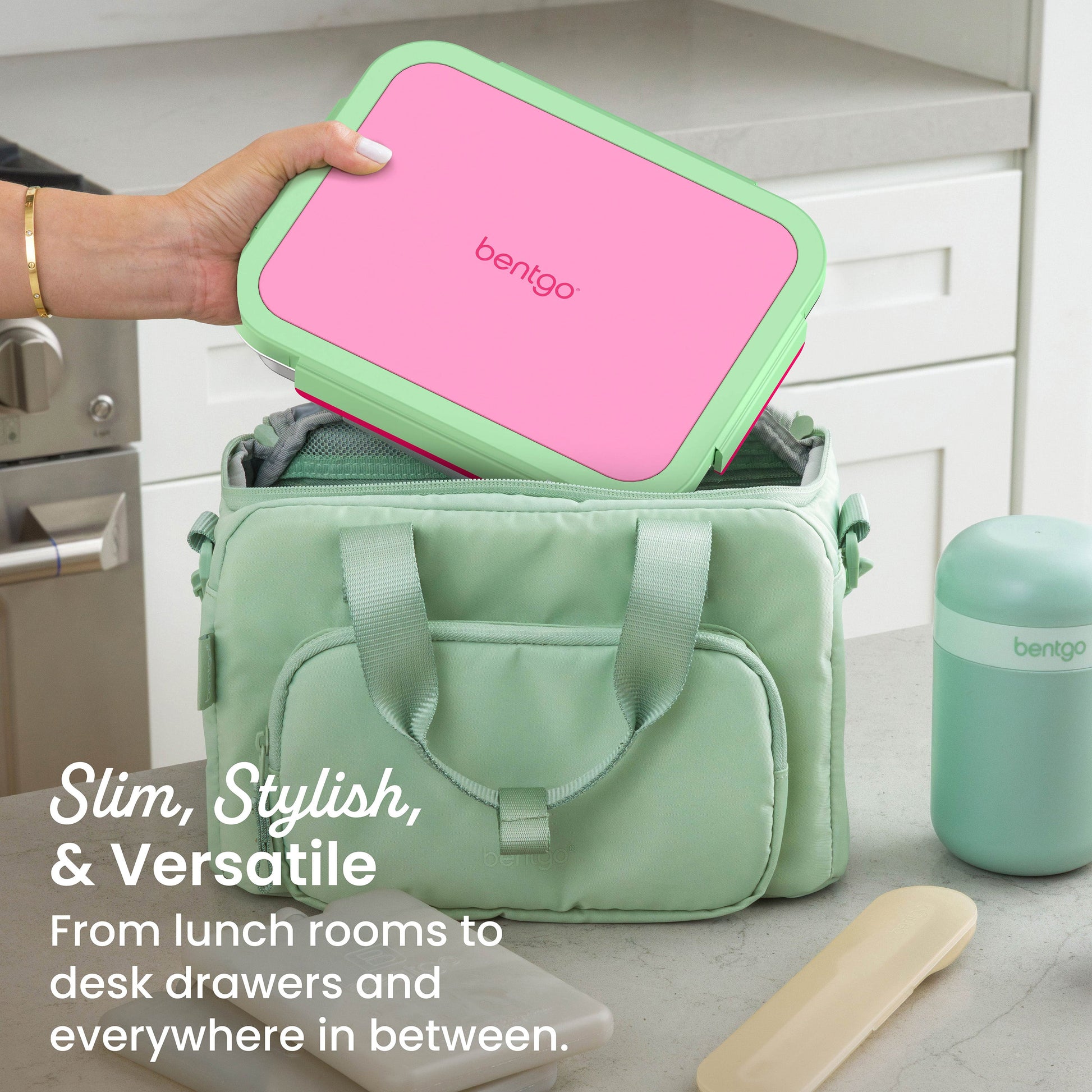 Bentgo Stainless Steel Snack Box - Strawberry | Slim, Stylish, & Versatile - From Lunch Rooms To Desk Drawers And Everywhere In Between
