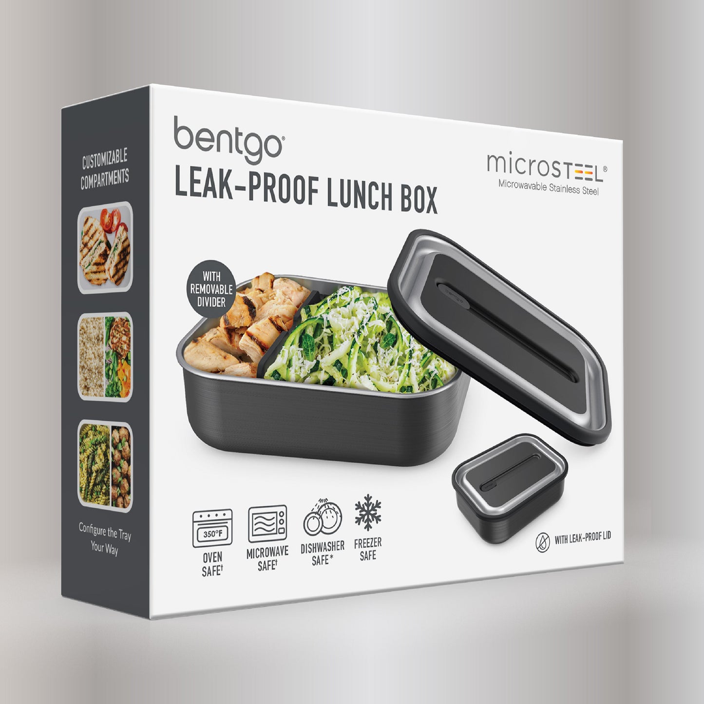 Bentgo® MicroSteel Lunch Box - Carbon Black | Packaging