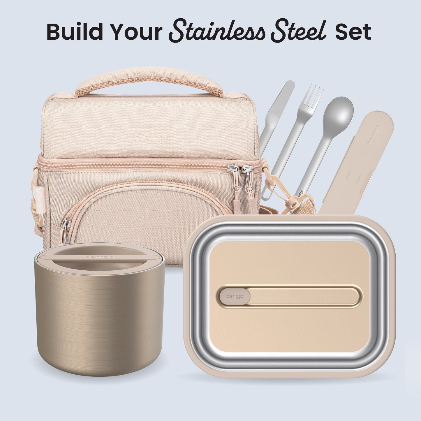 Bentgo® MicroSteel Lunch Box - Gold | Built Your Stainless Steel Set