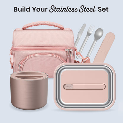 Bentgo® MicroSteel Lunch Box - Rose Gold | Built Your Stainless Steel Set