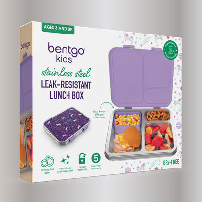 Bentgo® Kids Stainless Steel Prints Lunch Box - Unicorn | Packaging