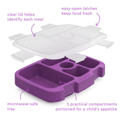 Bentgo Kids Tray with Transparent Cover - Purple