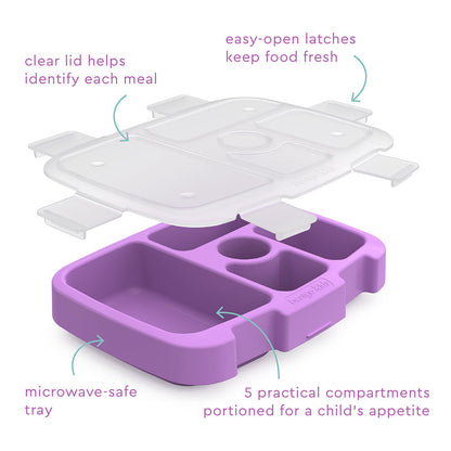 Bentgo Kids Prints Tray with Transparent Cover - Mermaid Scales